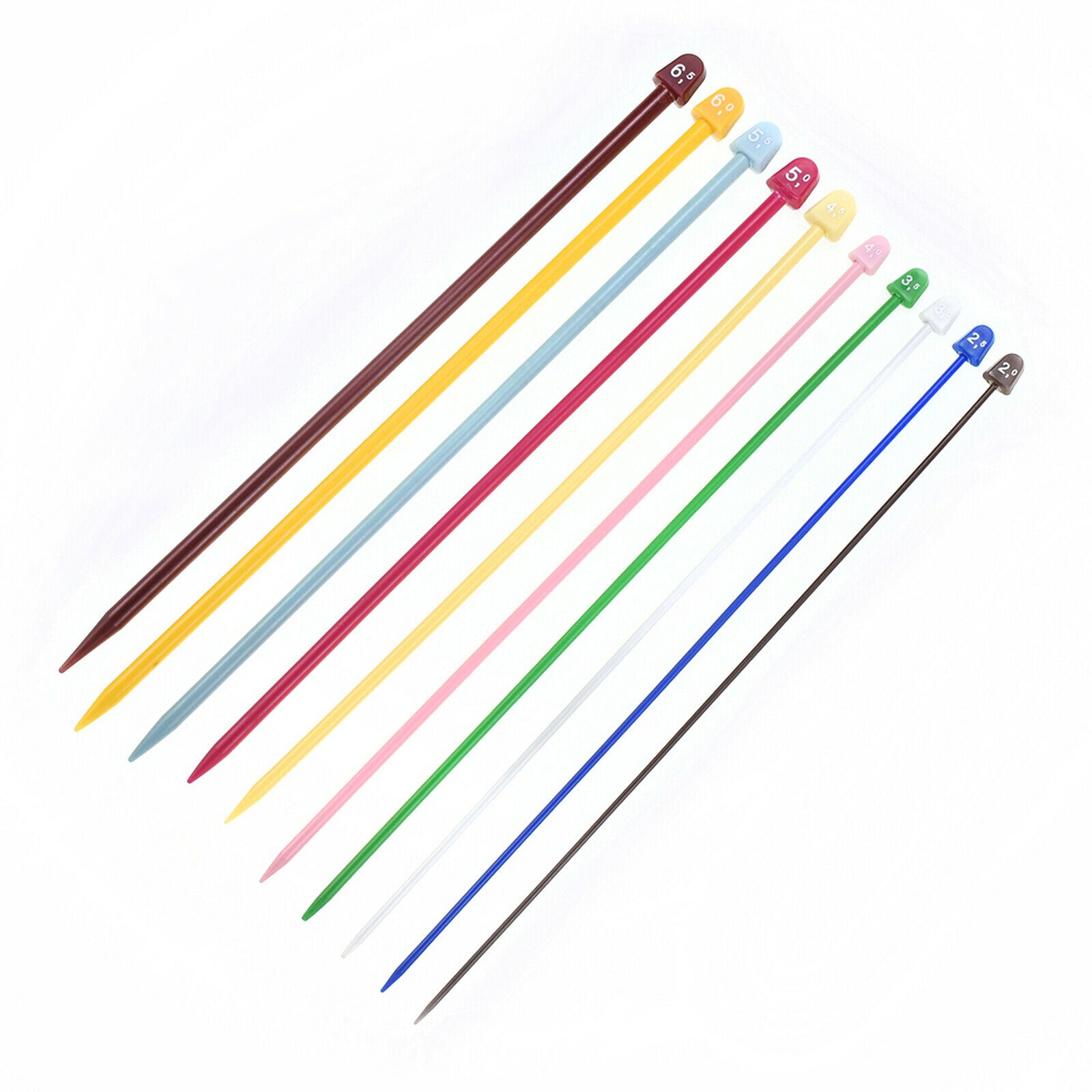 20Pcs Knitting Needles Set Colored Single Pointed Weaving Tool for DIY Hats