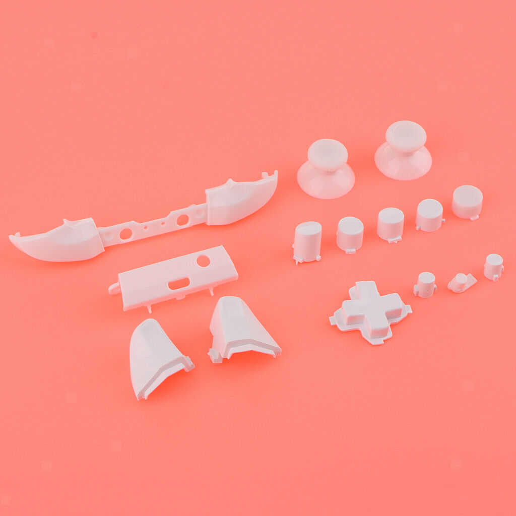 Thumbstick Analog Stick Bullet ABXY Buttons for Xbox One S Controller White