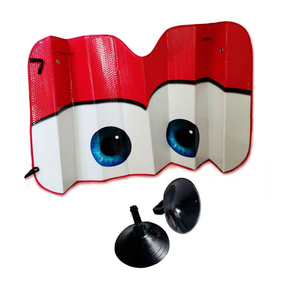 Cartoon Aluminium Foil Car Windshield Sun Visor Sunshade Big Eye Sunscreen Cover