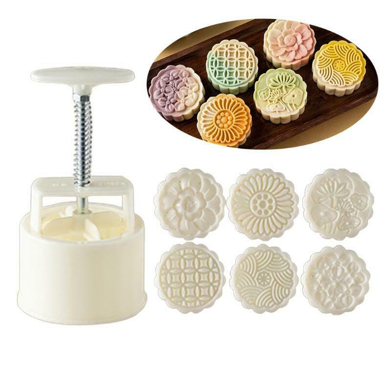 Hand-Pressure Moon Cake Mould Mid Autumn Festival Bath Bombs Food-Grade Plastic