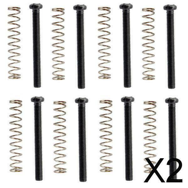 2X Humbucker Double Coil Pickup Frame Screws Springs for Electric Guitar Black
