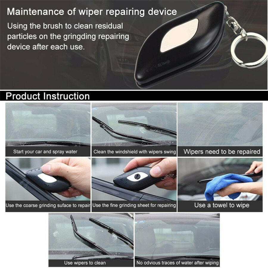 35g Car Wiper Blade Scratche Restorer Windshield Cleaner Key chain Repeated Use