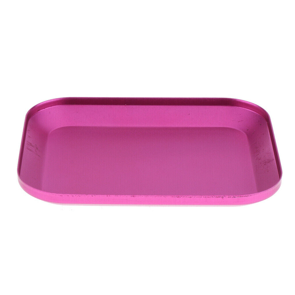 Aluminium Alloy Magnetic Screw Tray Plate for RC Car Repair Tools Rose Red