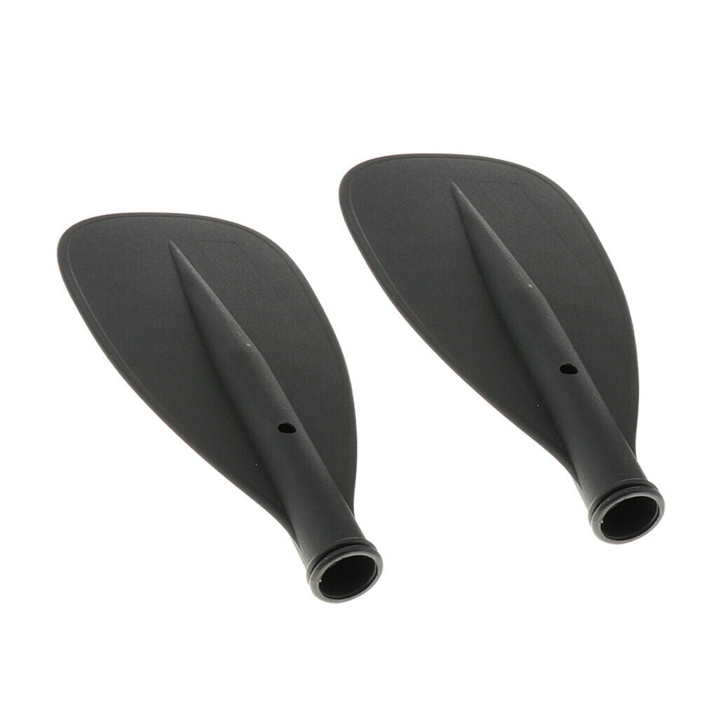 2 Pack Solid Kayak Paddle Replacement Leaf Blades Canoe Oars Blades Black