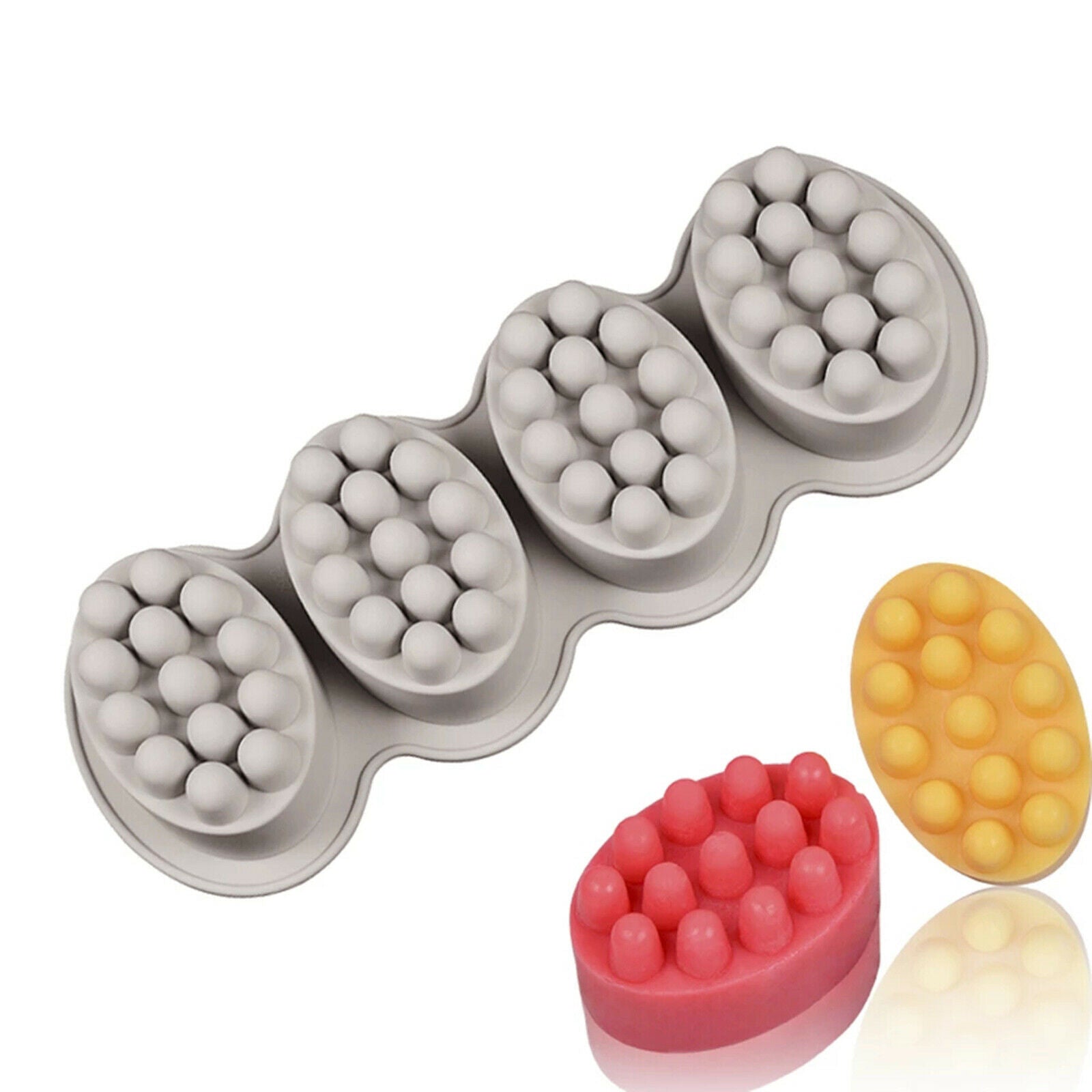 4 Cavity Silicone Soap Mold Handmade Soap Mold Nonstick DIY Craft Mould