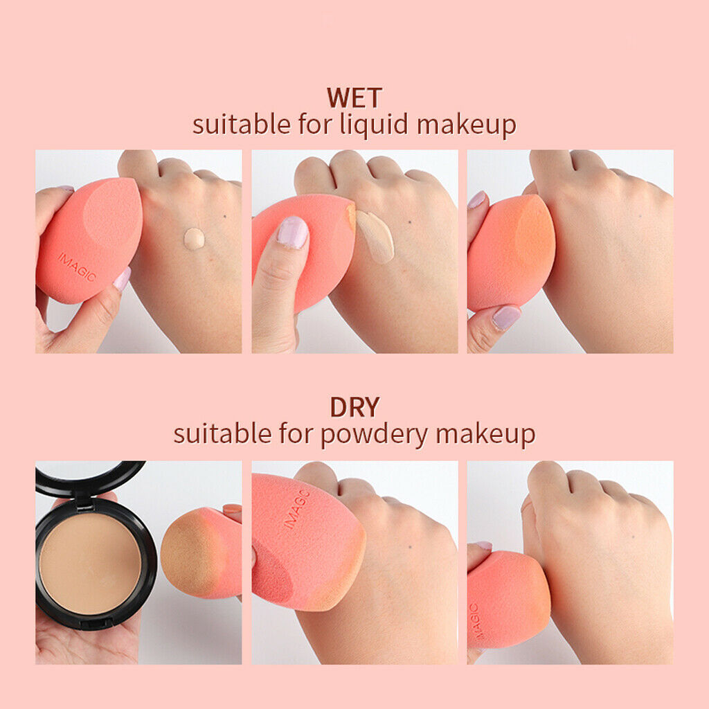 Makeup Sponge for Liquid and Powder Cosmetic Puff + Holder Drying Stand