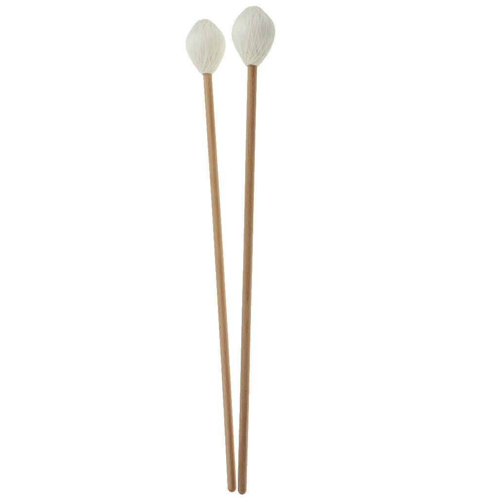 1 Pair Marimba Mallets with Wood Handle for Musical Percussion Instrument