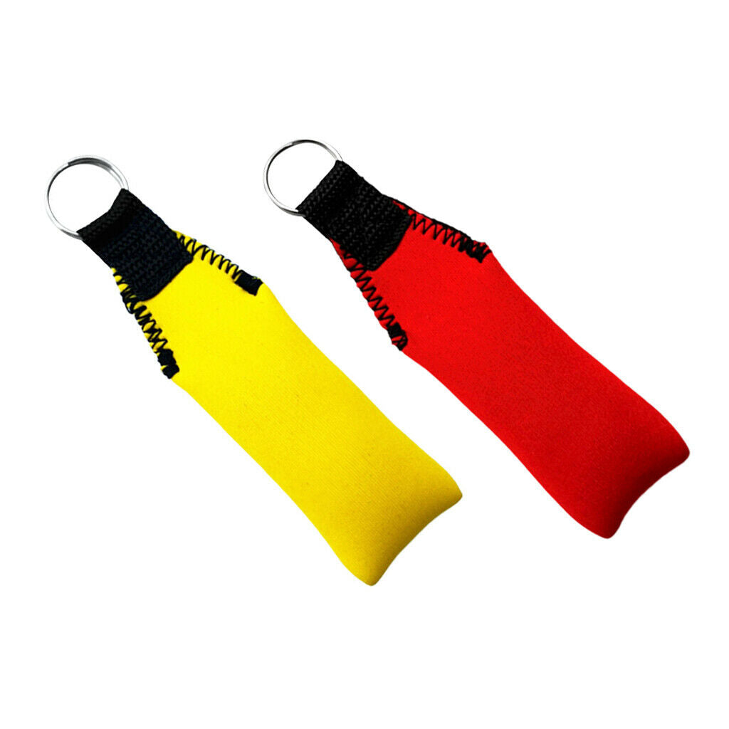 2Pcs Floatable Key Ring Keychain for Boat Yacht Sailing Beach Water Sports