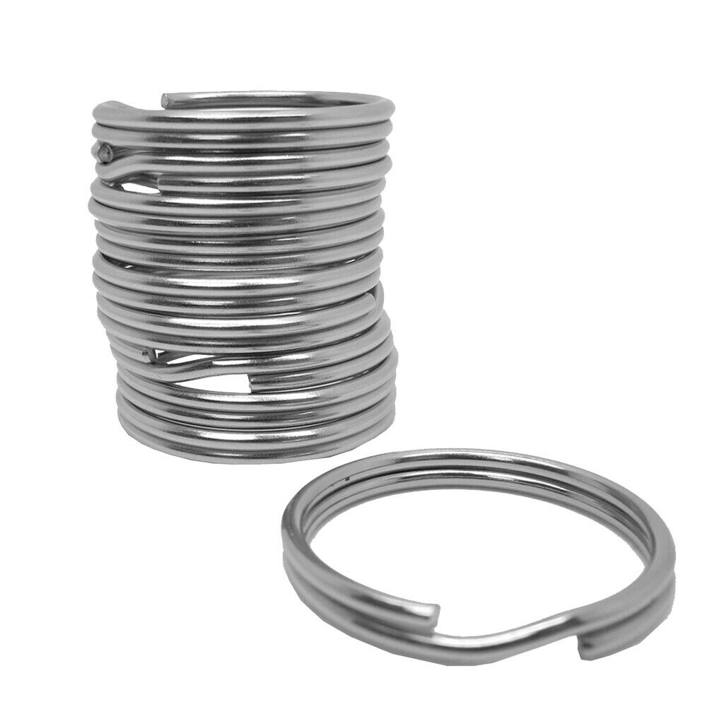 2X 10 Pieces Scuba Diving Stainless Steel Split Ring for Gear Attachment 30mm