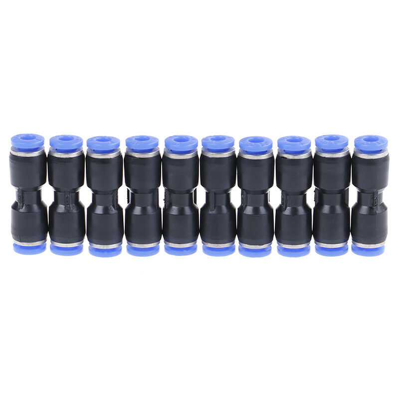 10Pcs pu-4mm straight push in air pneumatic tube fitting coupler union co.l8