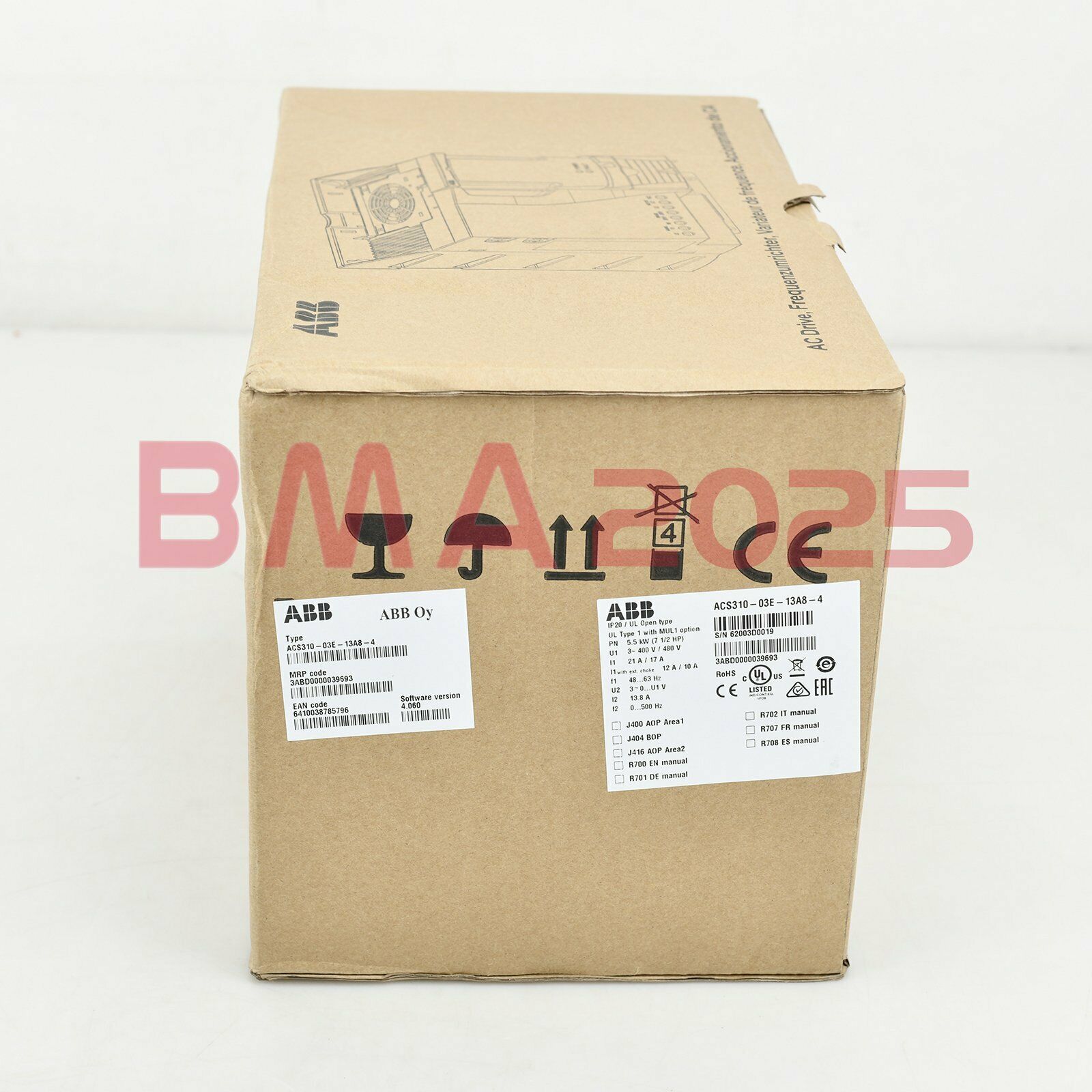 1PC Brand New ACS310-03E-13A8-4 inverter 5.5KW 1year warranty DHL free Ship AB9T