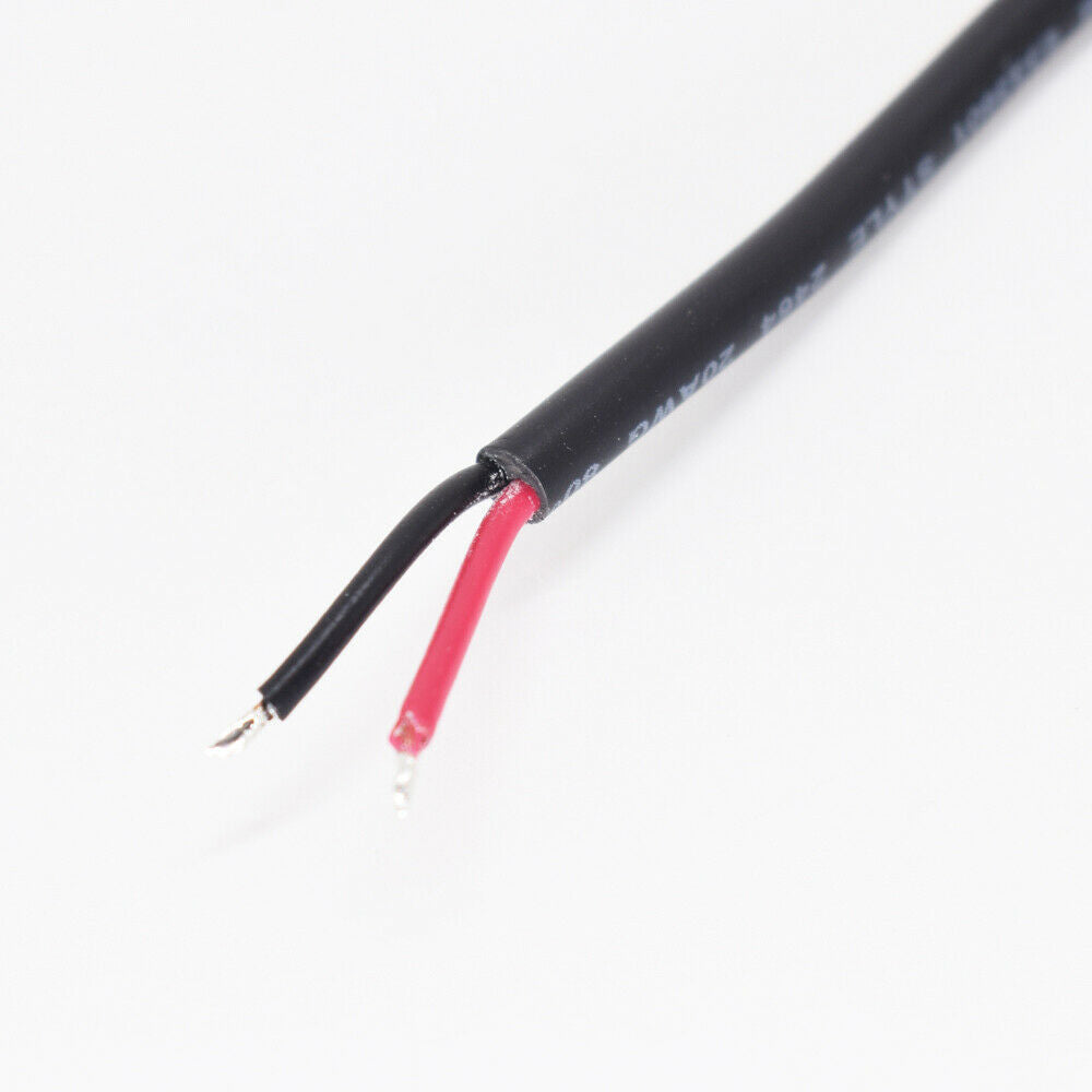 5pcs 1M/3.3FT 20AWG USB 2.0 Male Plug 2pin wire DIY Pigtail cable Black