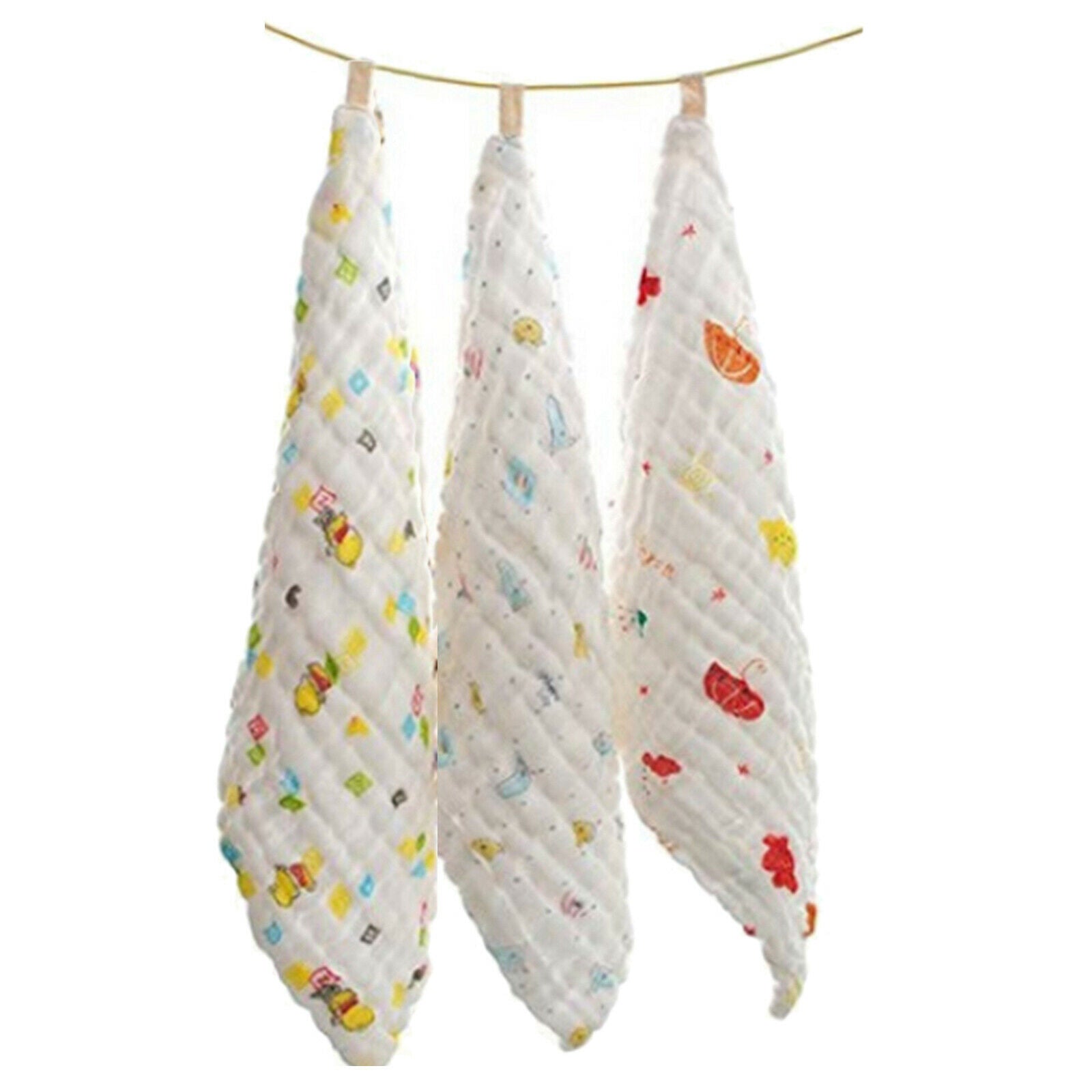 3-Pack Child Baby Towels Kids/Infant Wash Cloths Water Absorption