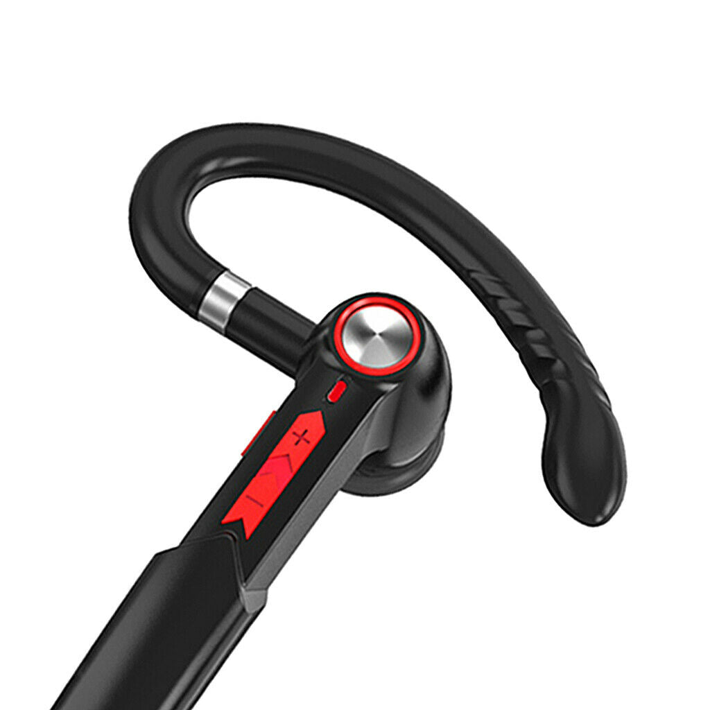 Single wireless bluetooth handsfree earbuds headphones black red