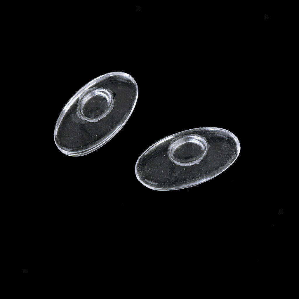 25 Pairs Oval Shape Silicone Eyeglass Eyewear Push in Nose Pads