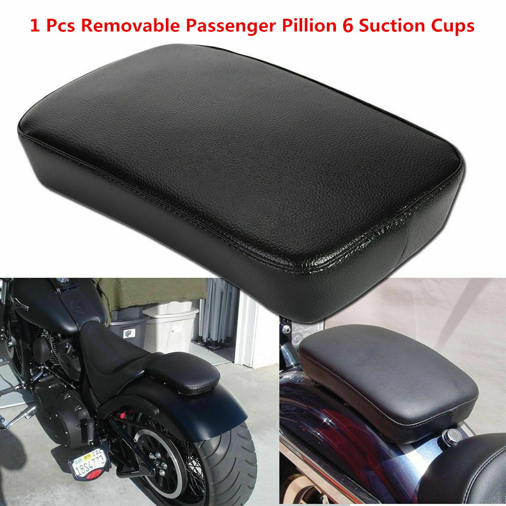 Black Synthetic Leather + 5cm Thick Soft Foam Motorcycle Suction Cup Type Seat