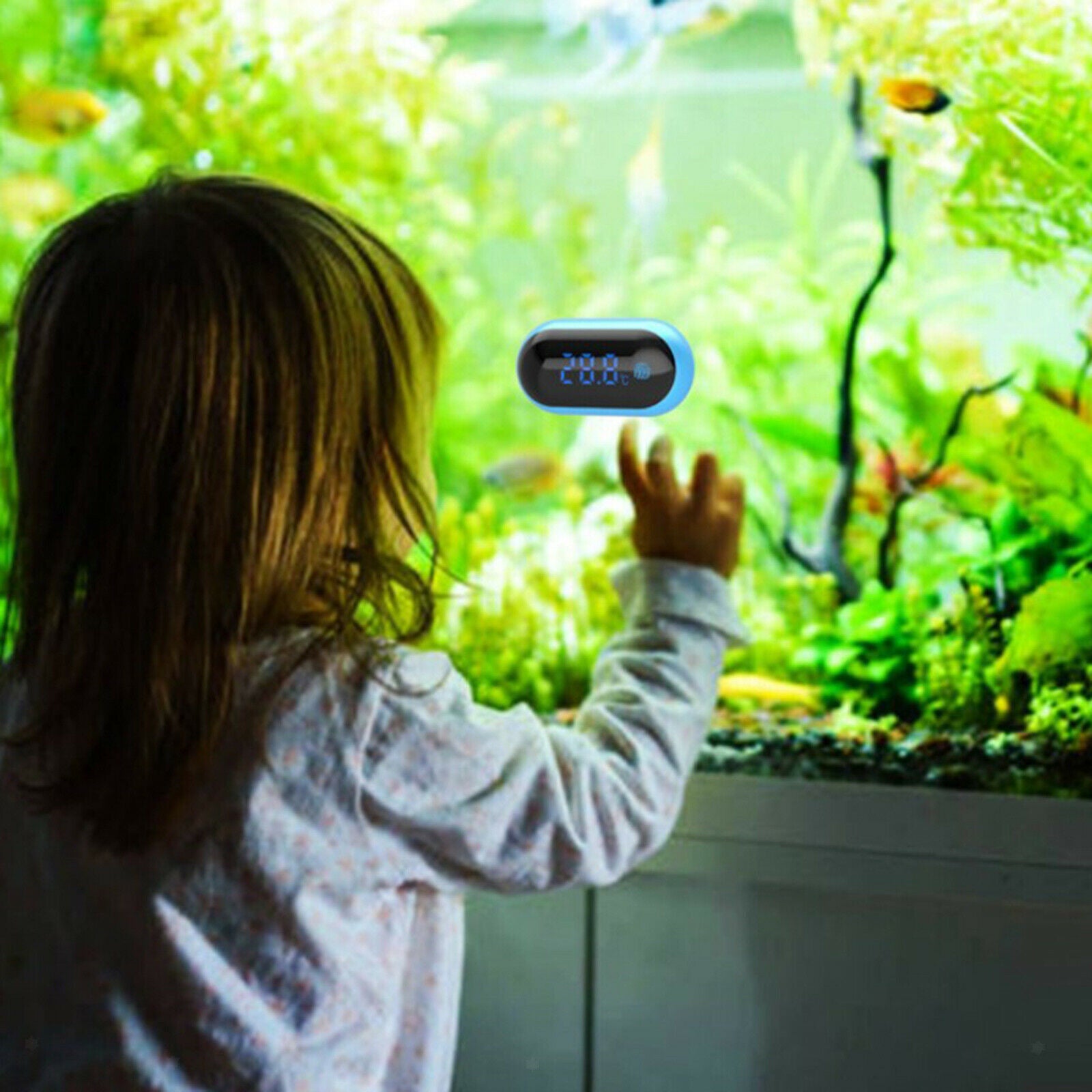 Aquarium Thermometer Fish Tank Reptiles Glass Water Temperature Touch Screen