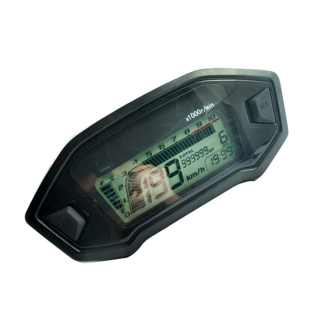 150mm LCD Digital Backlight Motorbike Odometer Speedometer Tachometer Gauge