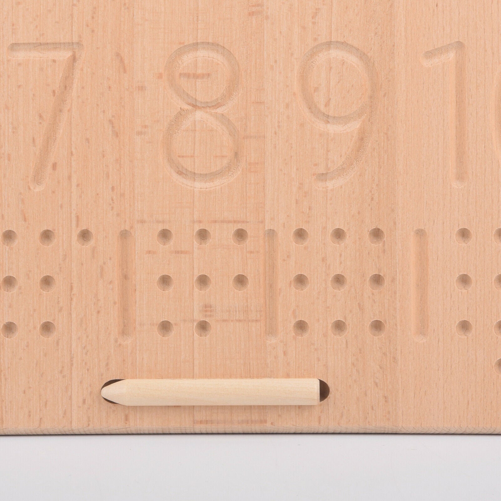 Montessori Educational Wooden ToyBraille Number Tracing Board for Preschool Kids