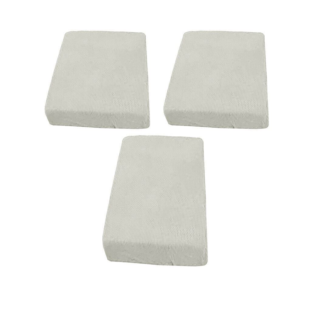 2 Single & 1 Double Seater White Comfortable Stretch Sofa Futon Seat Cushion