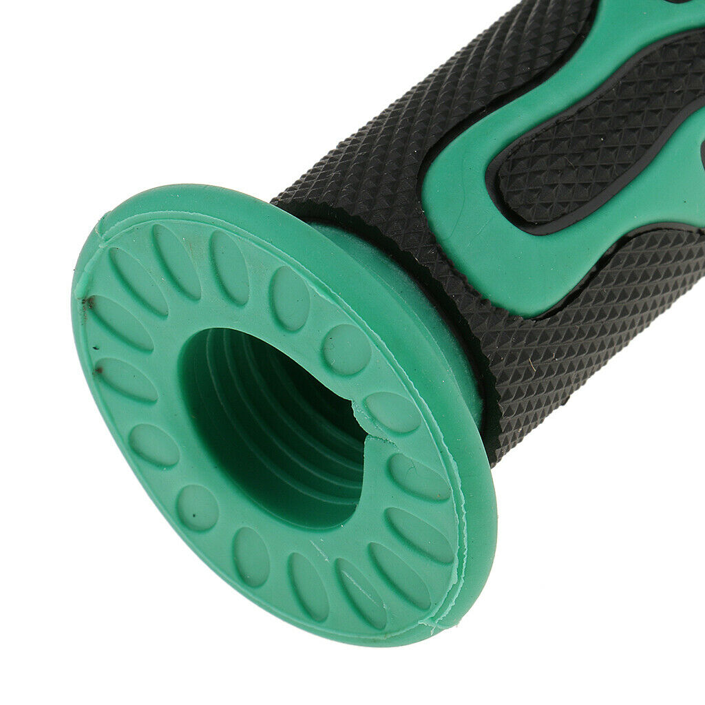 2 Pairs Blue+Green 7/8'' 22mm Motorcycle Scooter Handlebar Hand Grips