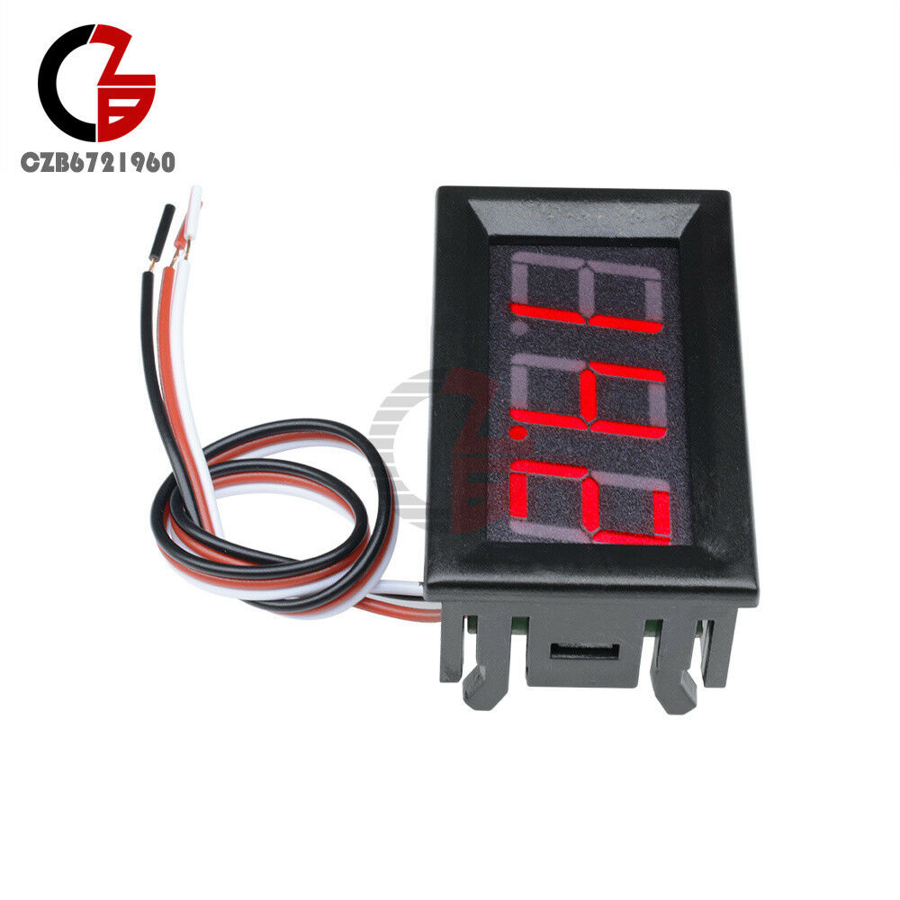 Red 3 Wire 0.56" DC 4.5-30V LED 3 Bit Digital Voltmeter Panel Accurate Meter