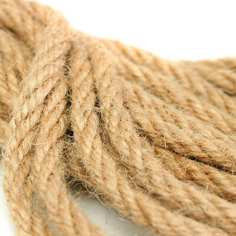 6mm Burlap Rope Twist Hemp Natural Linen Twine Jute Cord Craft String 20M