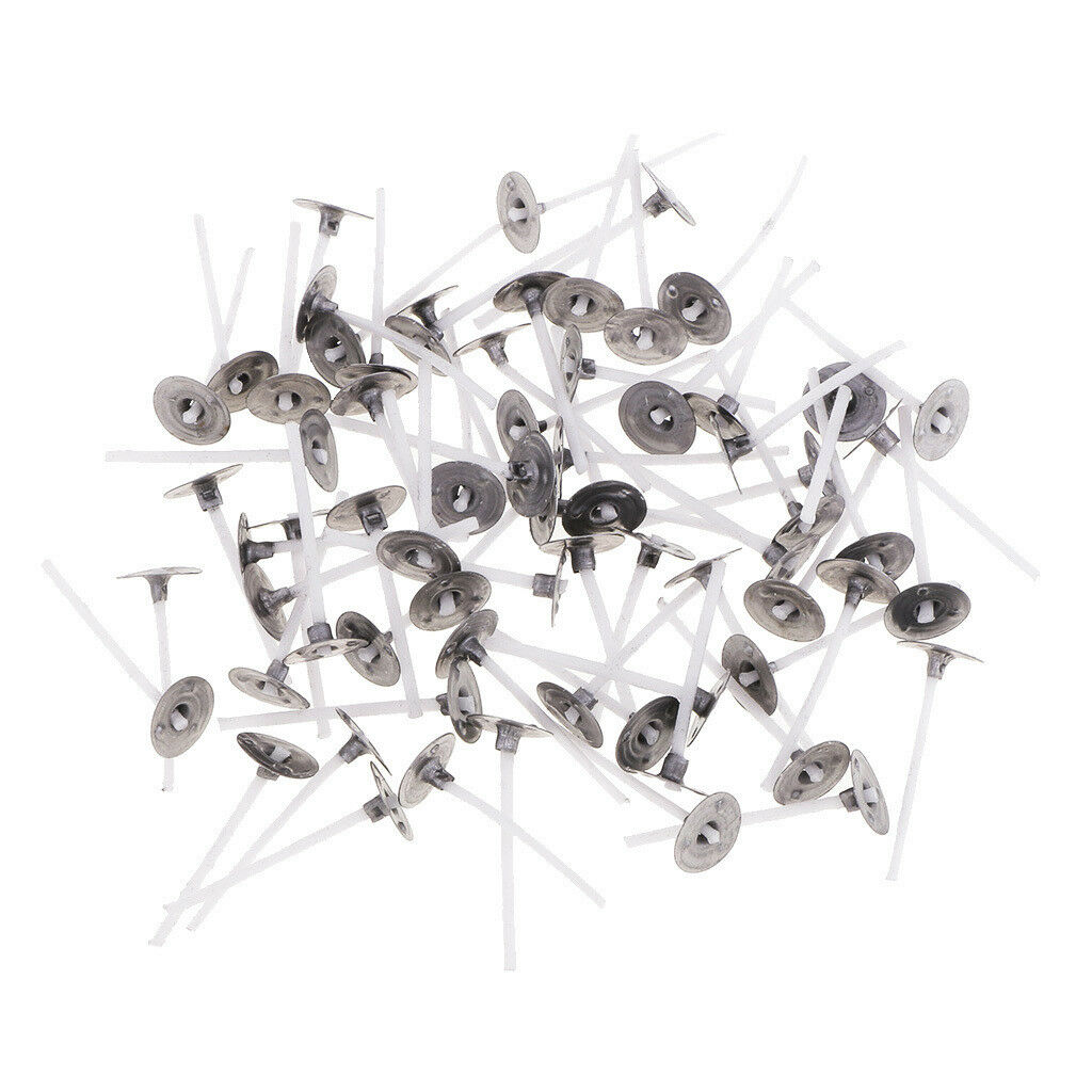 200x Pre Waxed Candle Wicks With Sustainers For Making Tea light Candles DIY