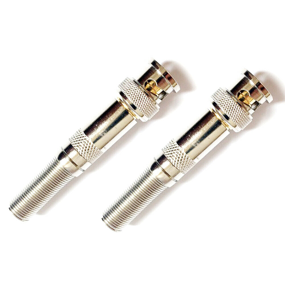 10Pcs BNC 75-5 JR-B25 Male Solderless  Connector for cctv camera System