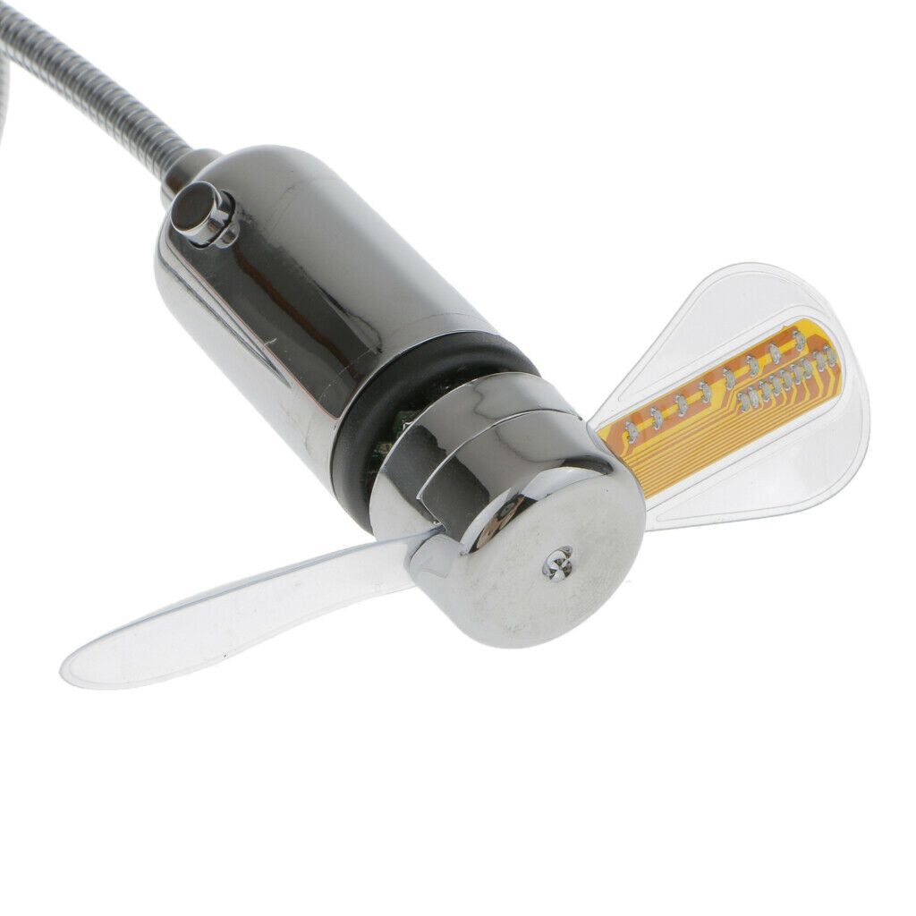 Flexible LED Clock Mini Power USB Fan Gooseneck for Home Office PC Notebook