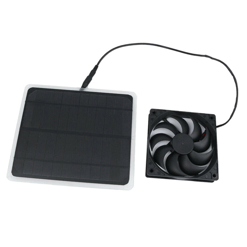 20W Mini Solar Panel Exhaust Fan Cooling Ventilator for Dog Chicken House