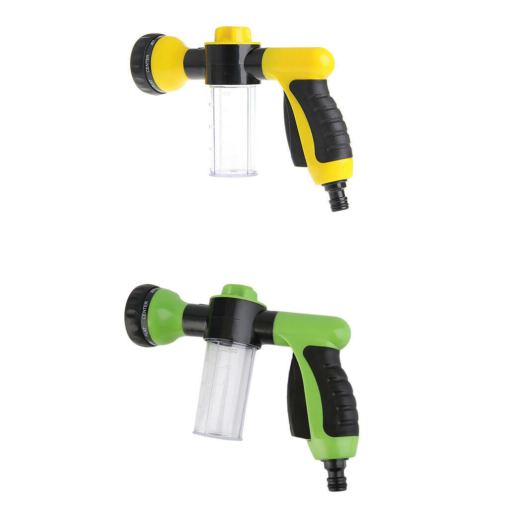 8 Function Spray Nozzle Gun Garden Hose Sprayer Water Pipe Fitting Yellow
