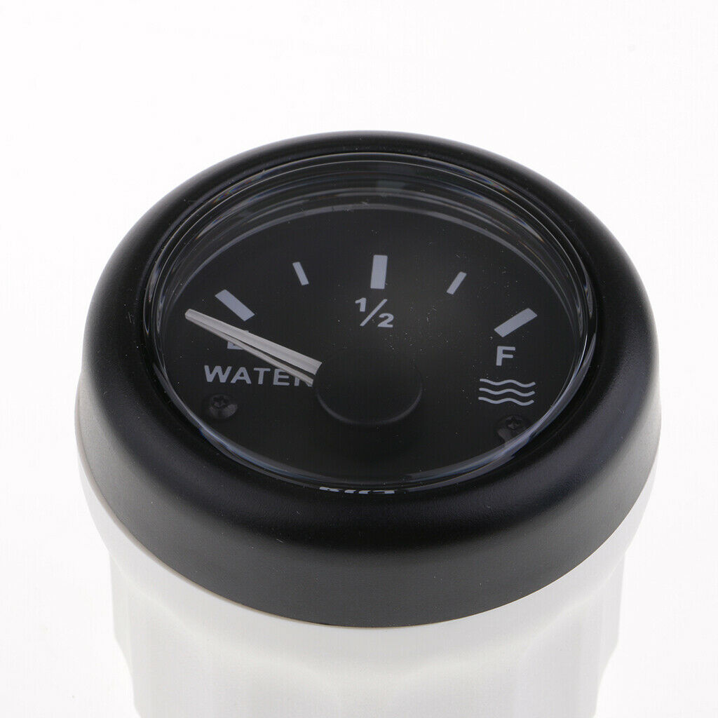 Boat Yacht Water Tank Level Gauge 240-33ohms 12/24V 52mm 2” Black