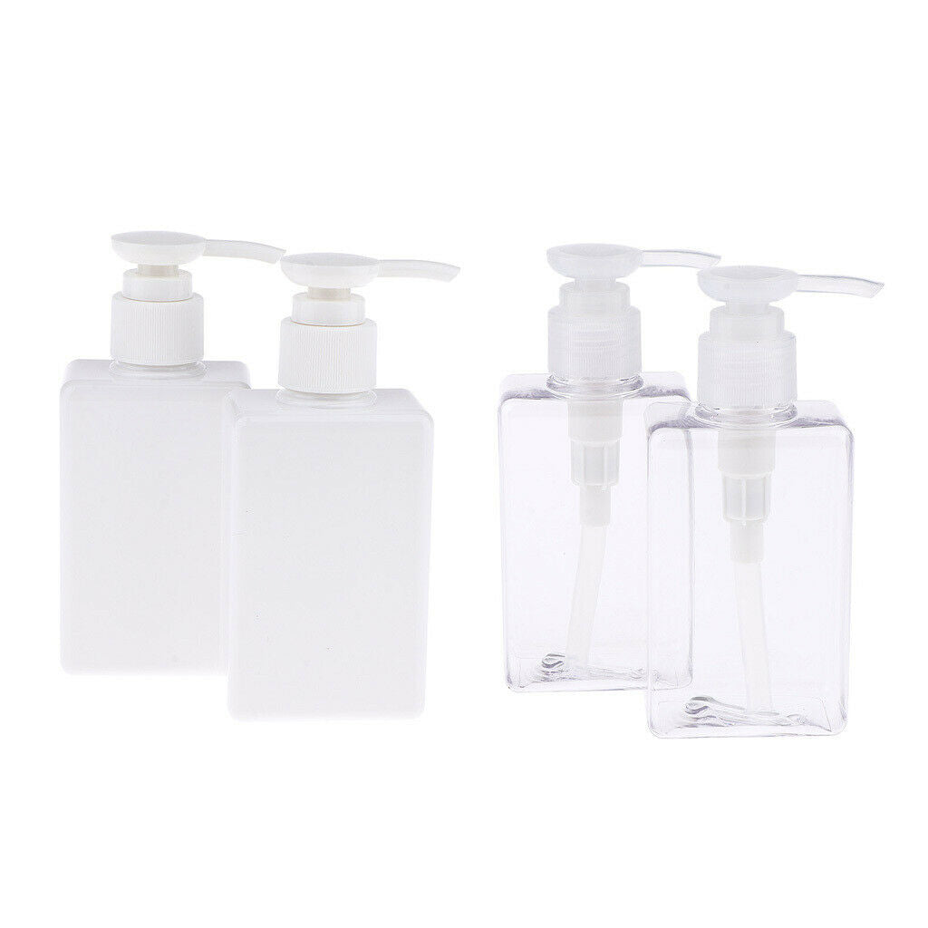 150ml Empty High Quality Square Dispensing Bottle for Shower Gel 4 Pieces