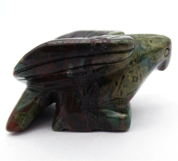 50x30x25mm Natural Dragon Blood Stone Carved Eagle Decoration Statue HH8079