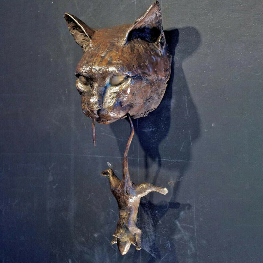 Cat Wall Hanging Statue Entry Door Home Sculpture Outdoor Front Door Decorative