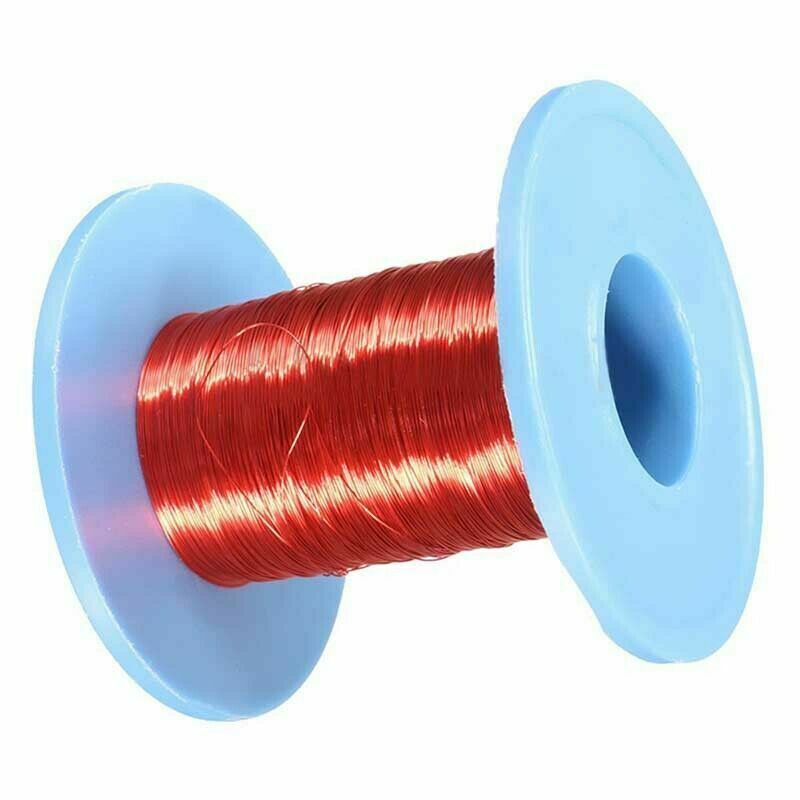 Red Magnet Wire 0.2mm Enameled Copper Wire Round Magnetic Coil Winding 100m