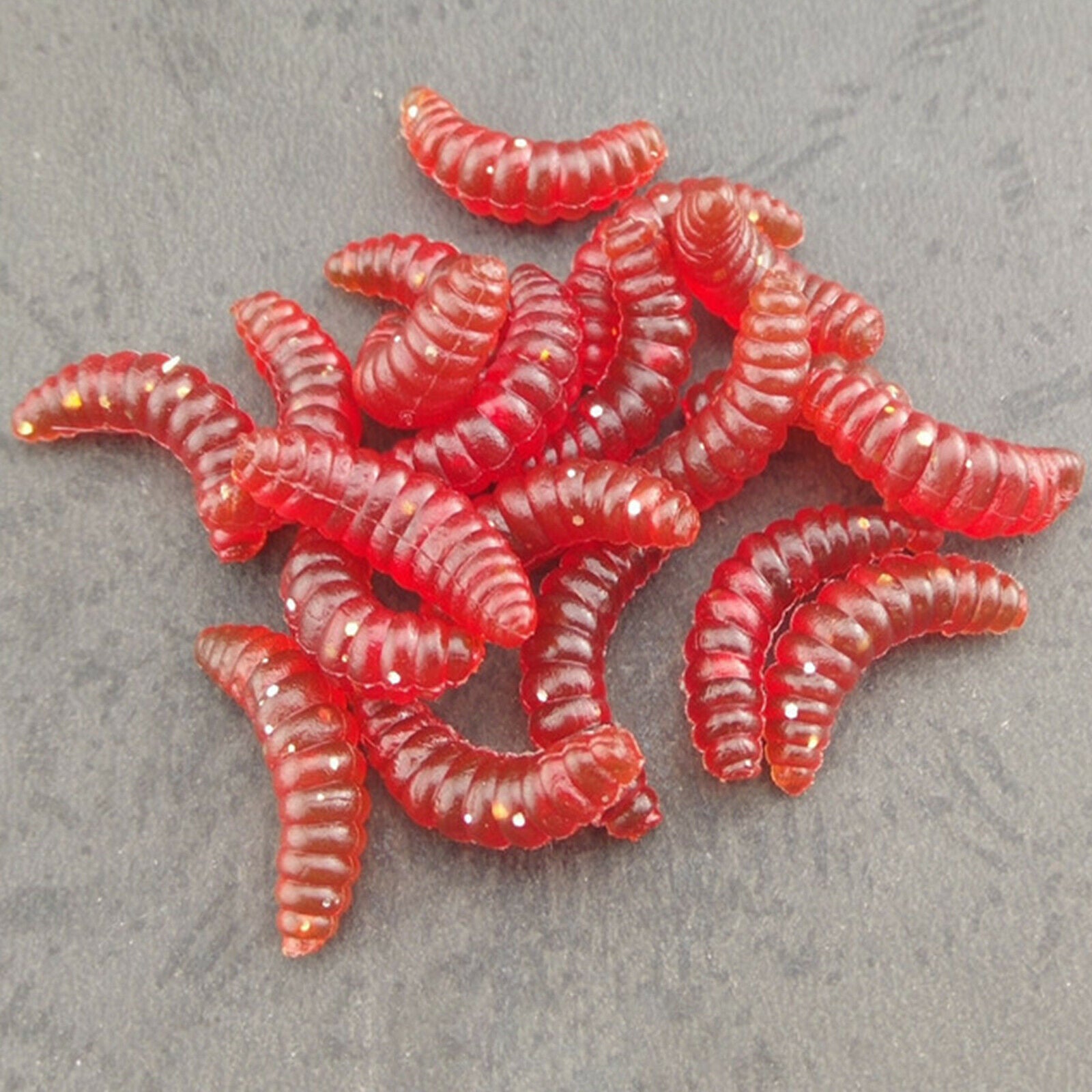 100x Soft Durable Fishing Lures 2.4cm Worm Swimbaits Baits Crankbait Tackles
