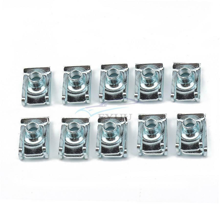100Pcs Fairing Bodywork Panel Reed U Clips / U Nut Speed Fasteners M4 M5 M6 M8