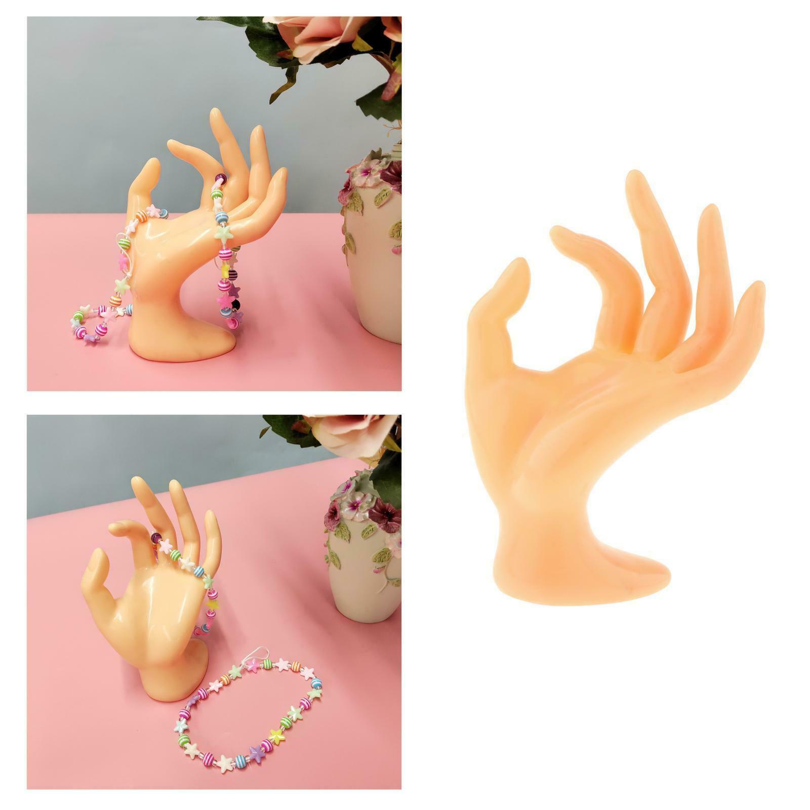 Orange Ok Gesture Hand Chain Necklace Jewelry Stand Organizer Support Decor