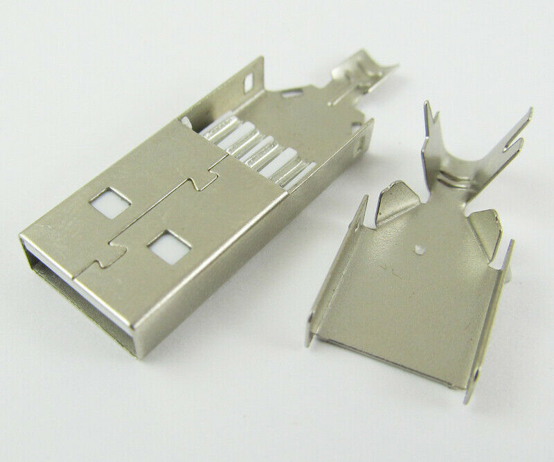 100pcs USB2.0 USB 4 Pin Plug Male Socket Connector for PC Use