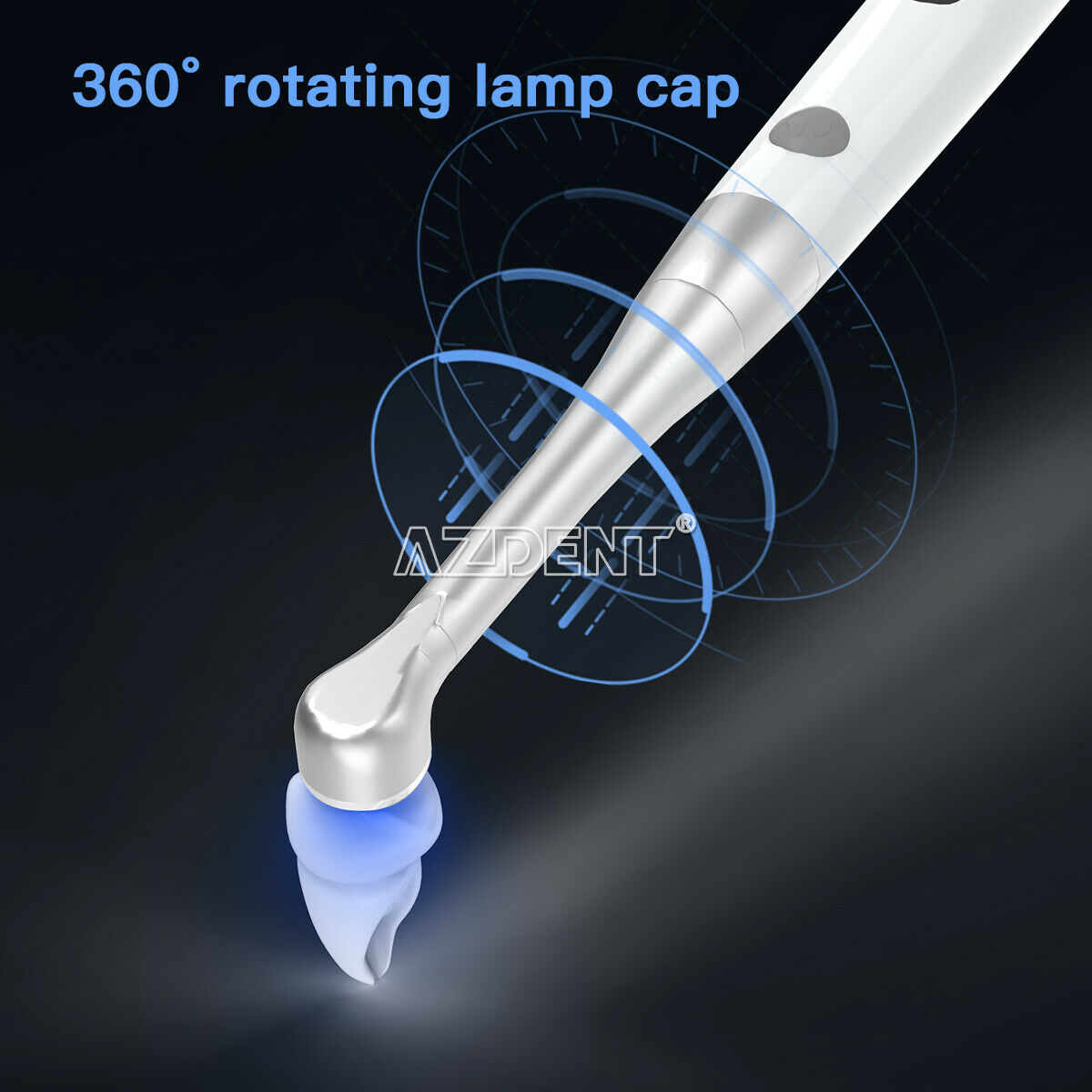 2 Sets Dental Light Cure Lamp Cordless metal head LED 1S Dental Curing Light