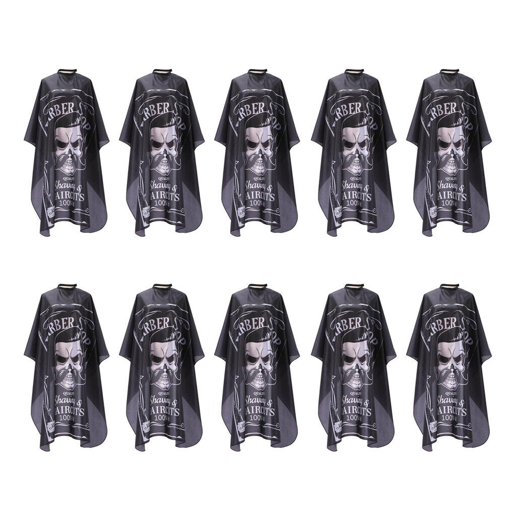 Lots 10x Pro Barber Shop Cape Home Salon Haircutting Gown Patterned Aprons