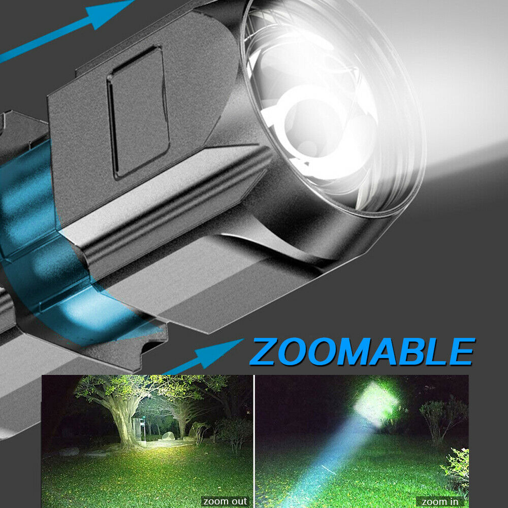 Portable Strong Light Flashlight Outdoor&Home Ultra-clear Zoom LED Torch Lamp