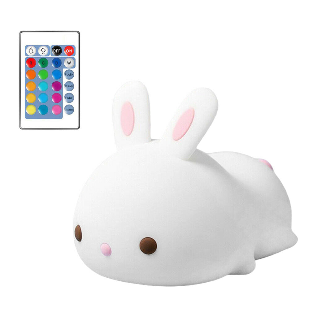 Bunny Silicone Night Light Animal Lamp for Girls Toddler With Remote