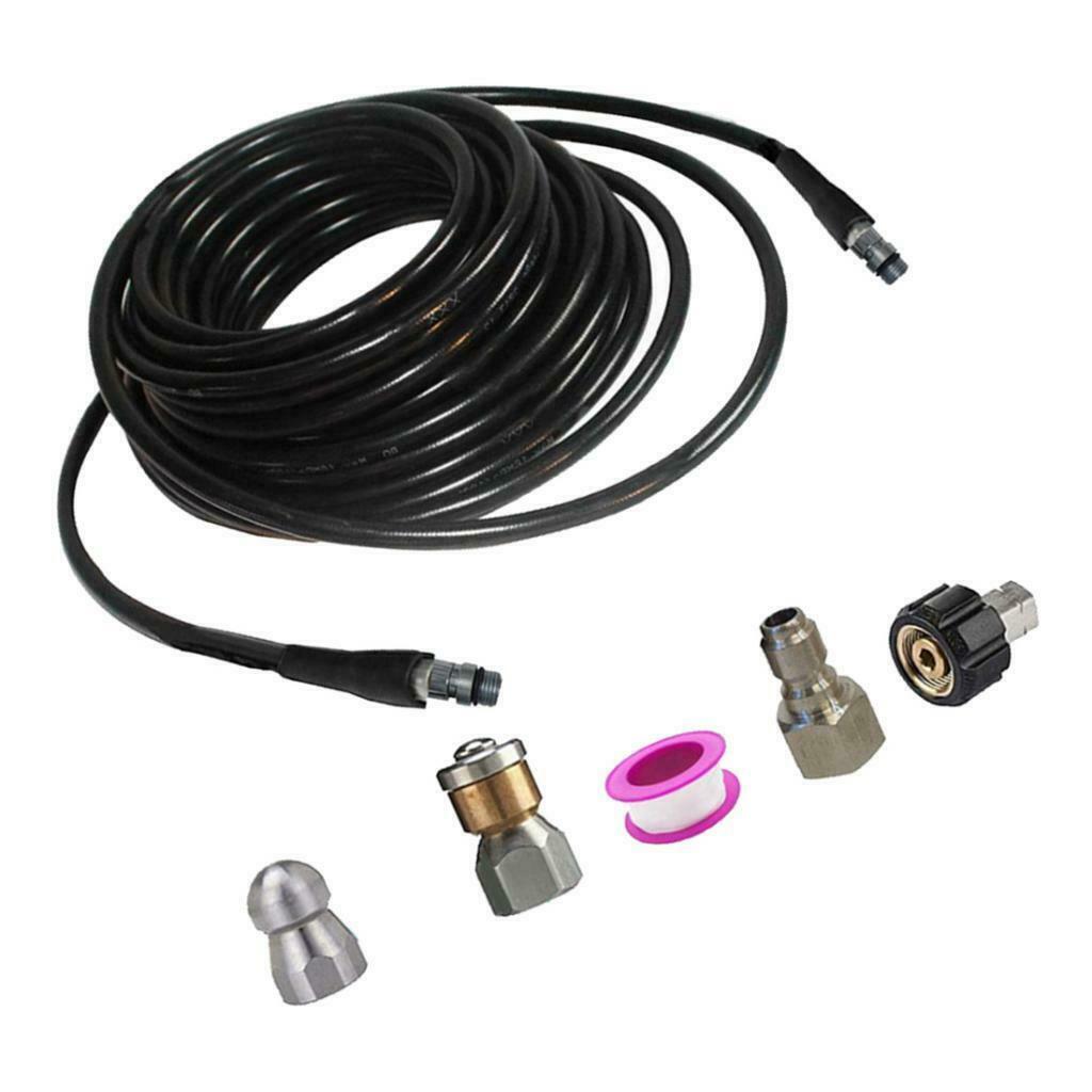 Pressure Washer Sewer Cleaning Jetter Quick Connector Set Anti-Explosion 15m