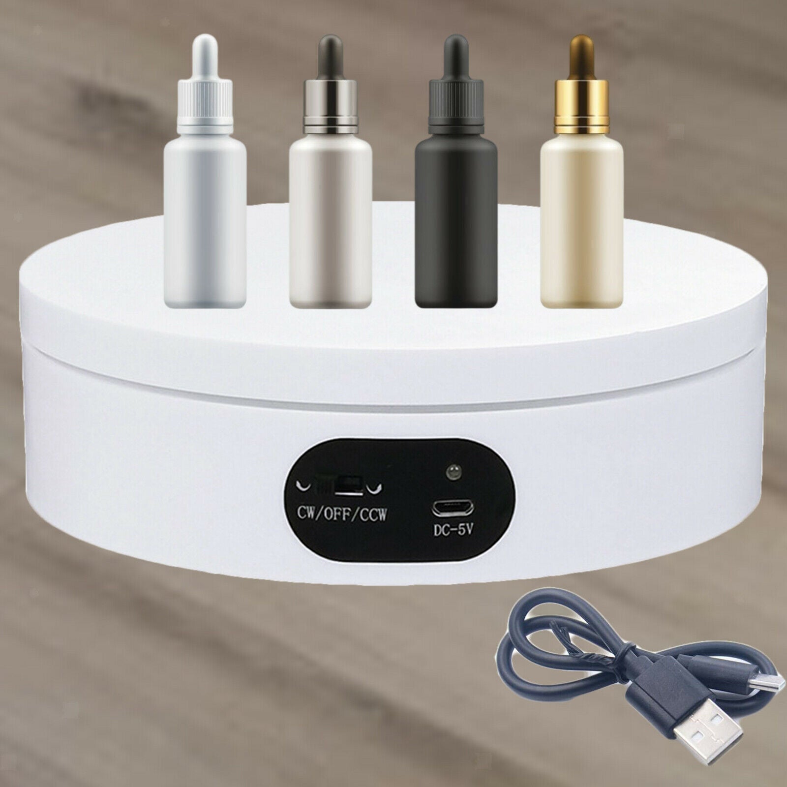 360 Degree Electric Rotating Display Turntable USB Charging Digital Products