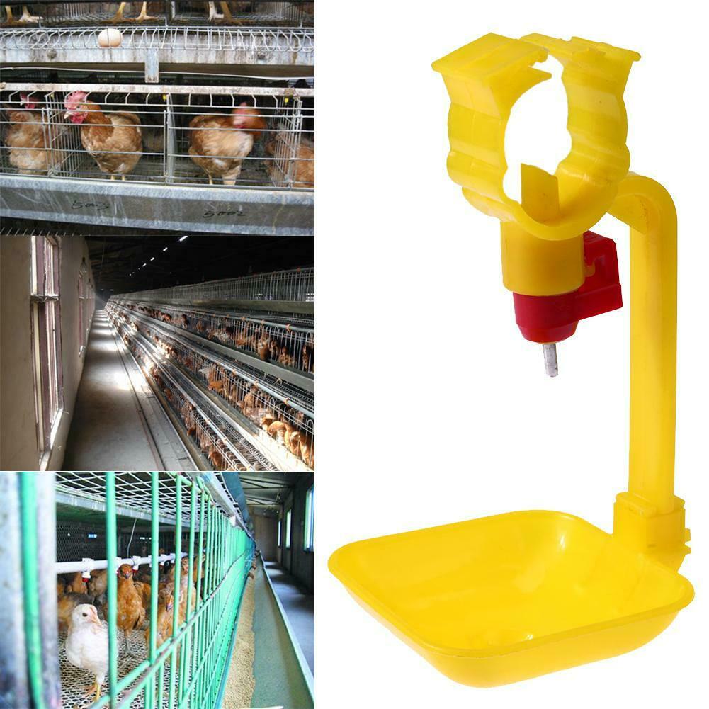 10pcs Poultry Hanging Cup Drinking Fountains Birds Water Bowl Nipple Red @