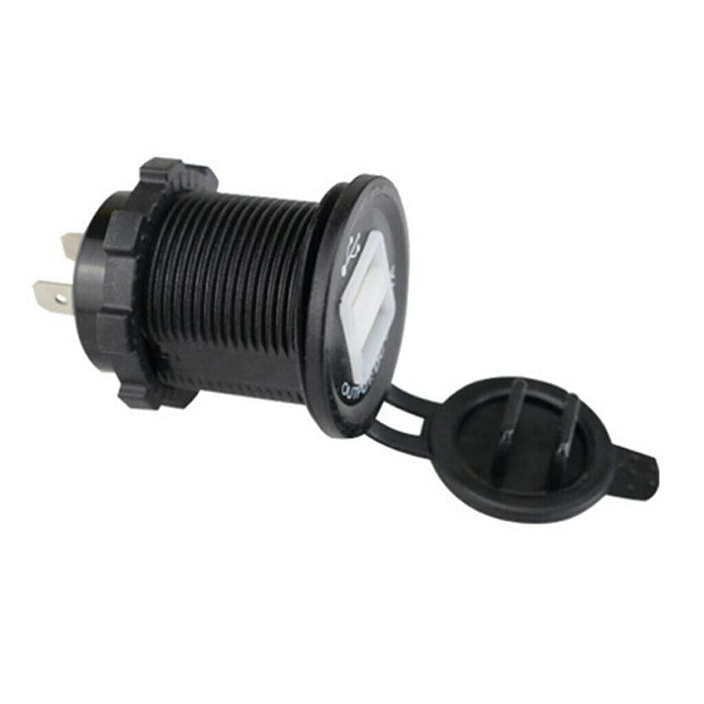 Fast DC 2 USB Adapter Car Charger Motorcycle Motorbike Phone Power Supply