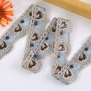 2Yards Embroidered Wave Lace Trim Fashion Clothing Sewing Decorative Accessories